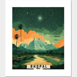 Bhopal India Vintage Tourism Travel Posters and Art